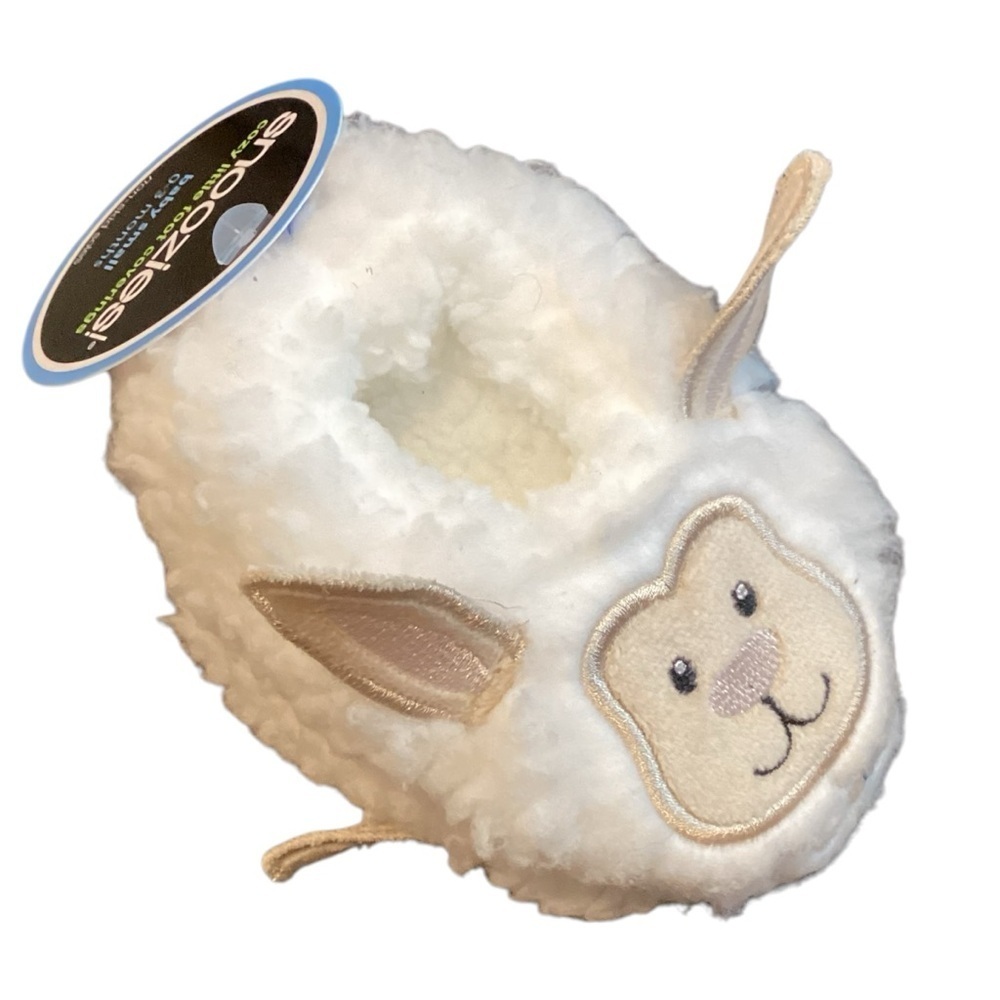Snoozies Plush Sherpa Non-Skid‎ Warm Baby Slippers Footies 0-3 Months Unisex